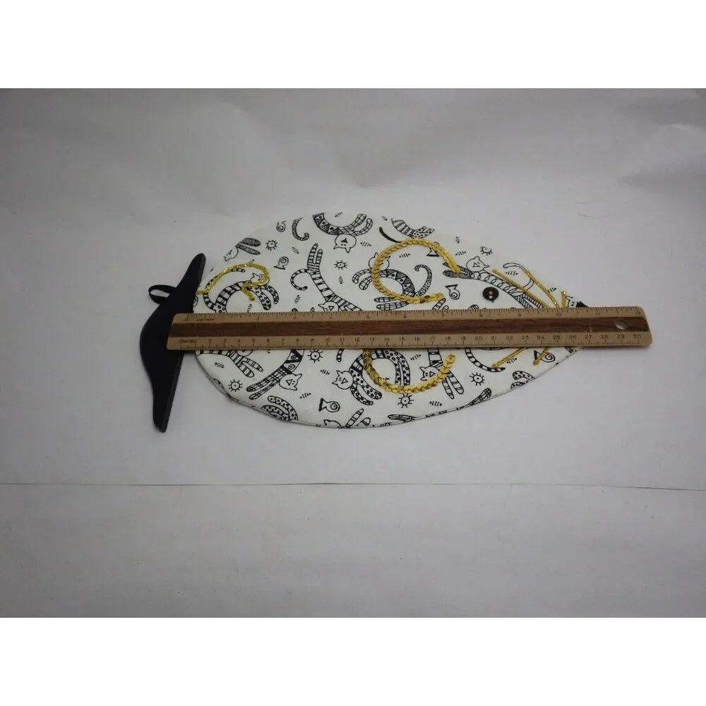 Mouse Shape Hanging Grocery bag holder Fabric Black Stripe Cat Gift Bag